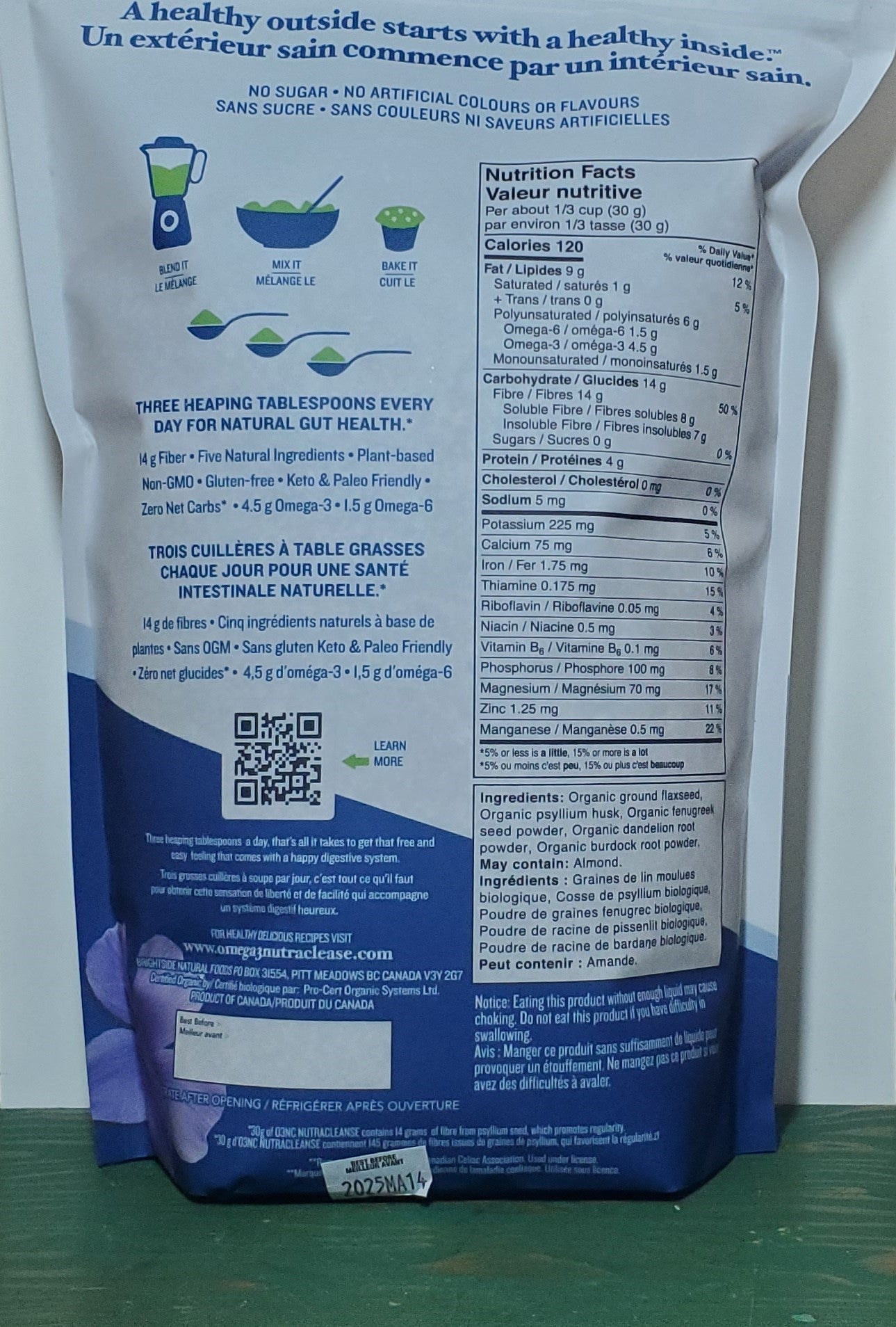 Brightside Organics Omega 3 Nutra Cleanse 1kg