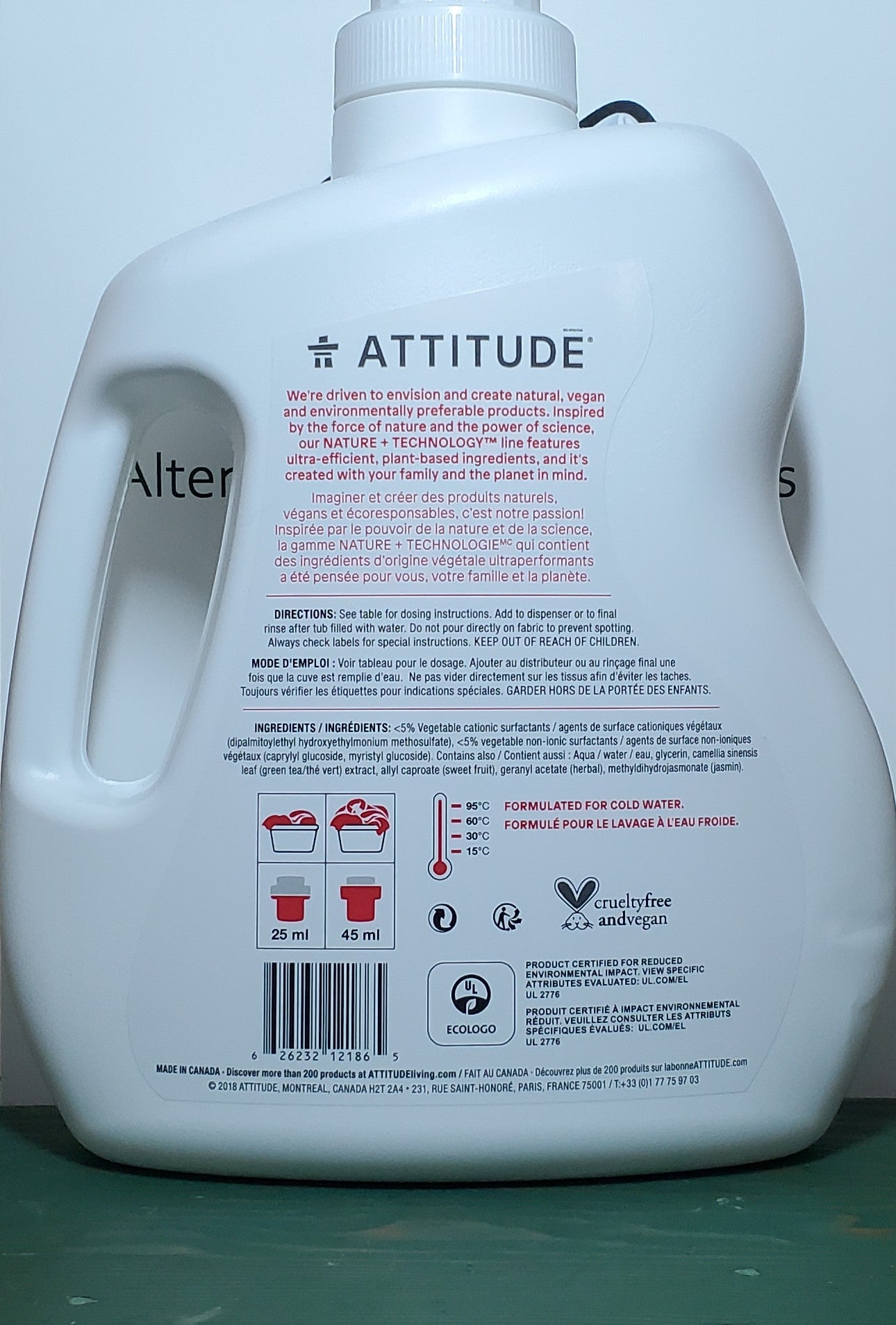 Attitude Pink Grapefruit Fabric Softener 2L. 80 loads