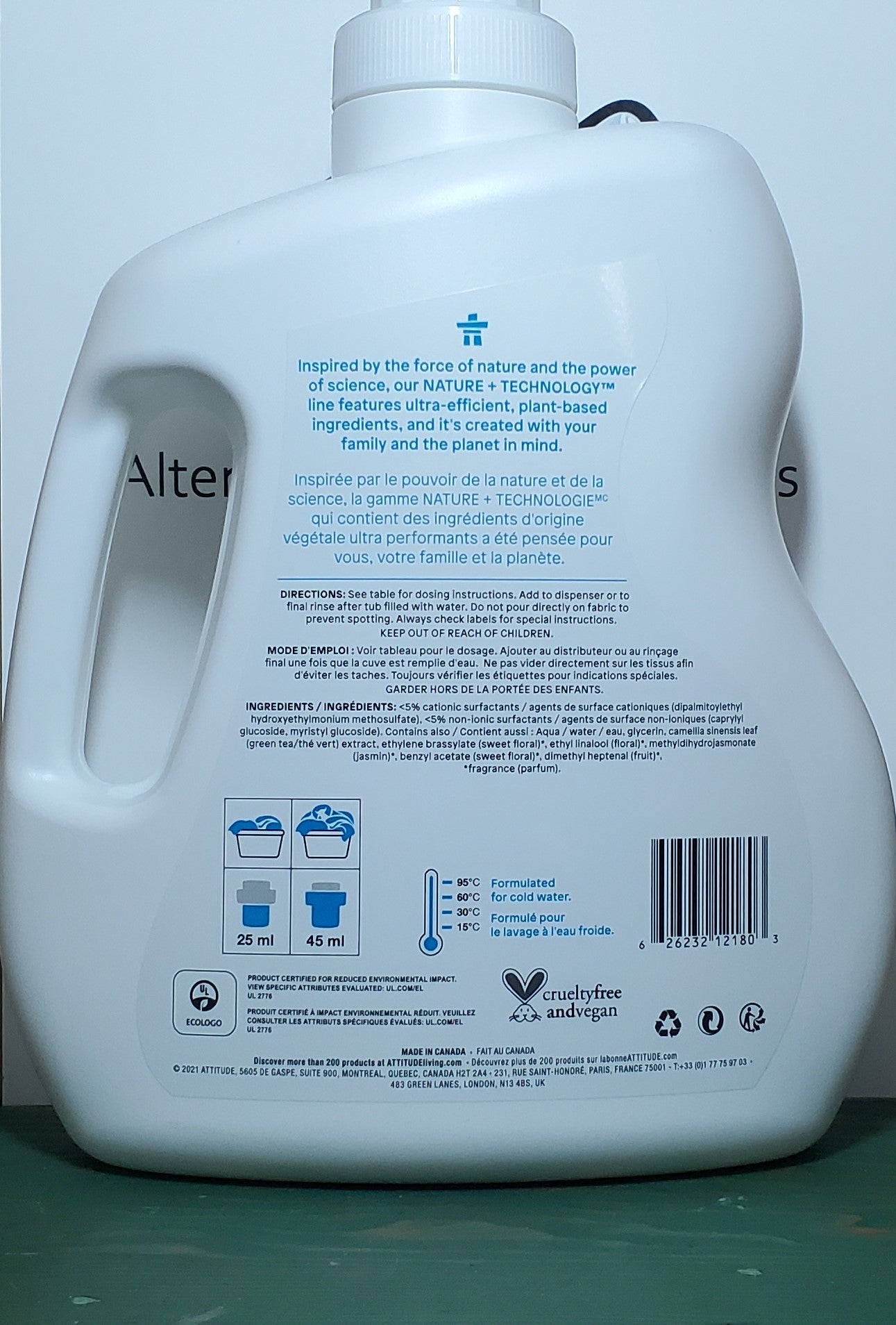 Attitude Wildflowers Fabric Softener 2L. 80 loads