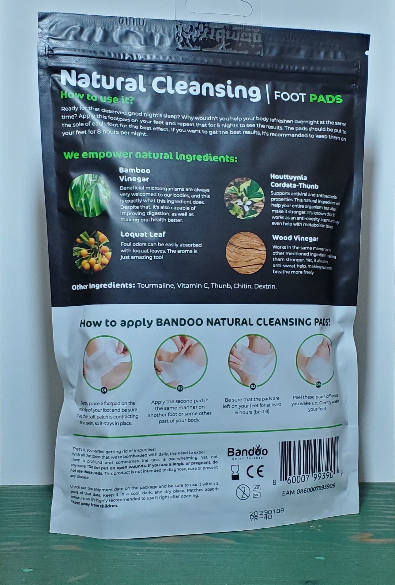 Bandoo Natural Cleansing Detox Foot Pads