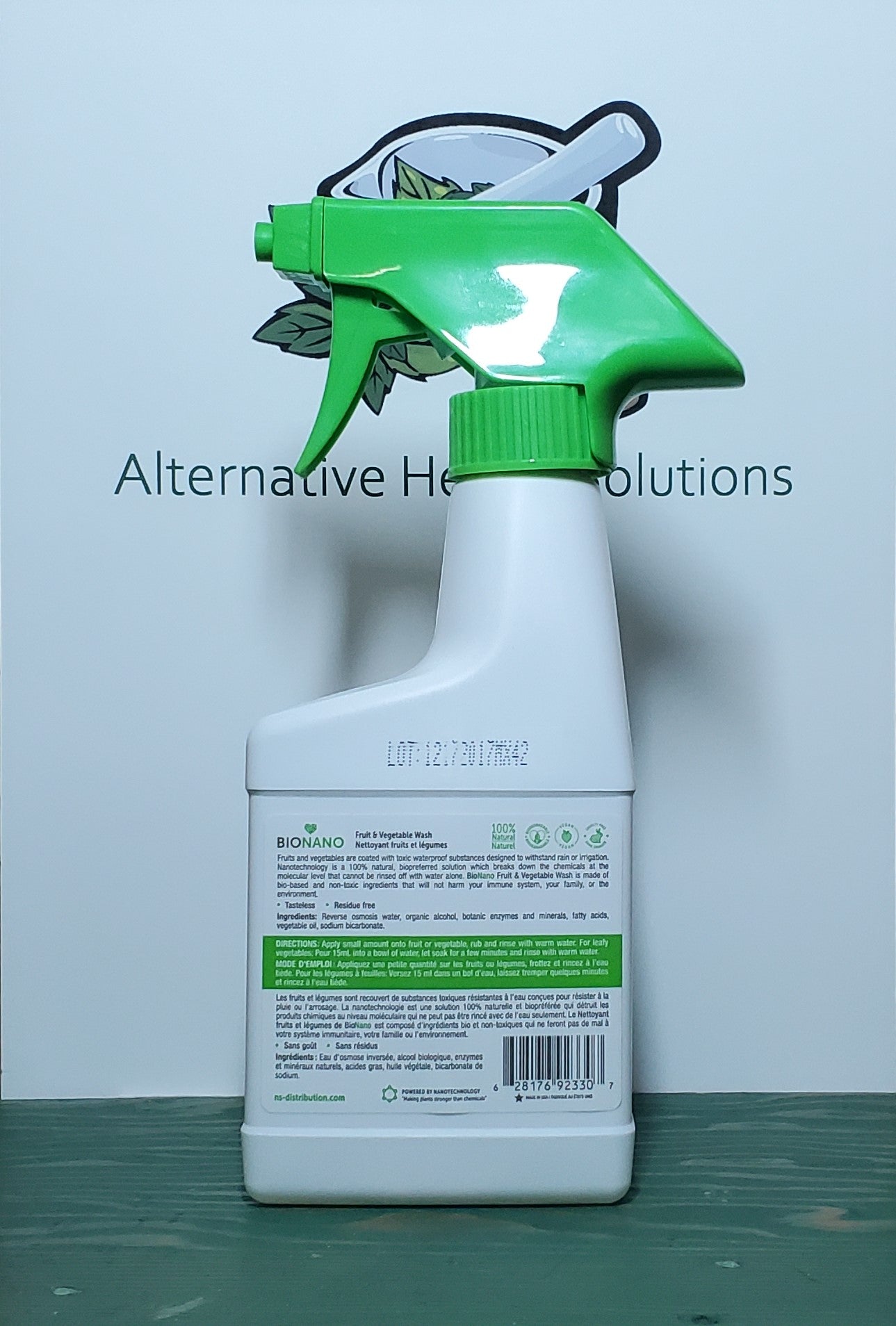 BioNano Fruit & Vegetable Wash Spray Bottle 236ml