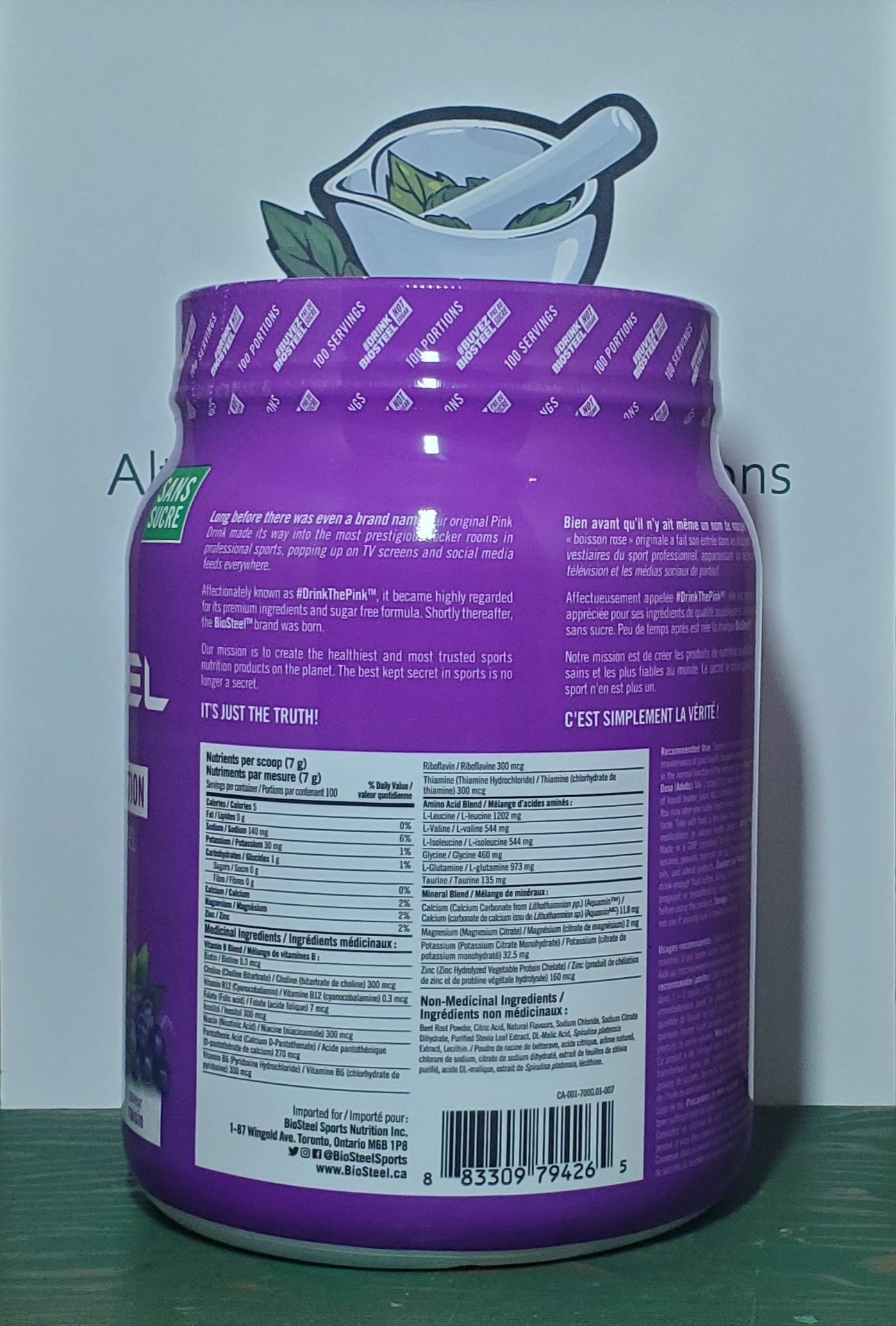 Biosteel Grape Hydration Mix 700g - 100 servings