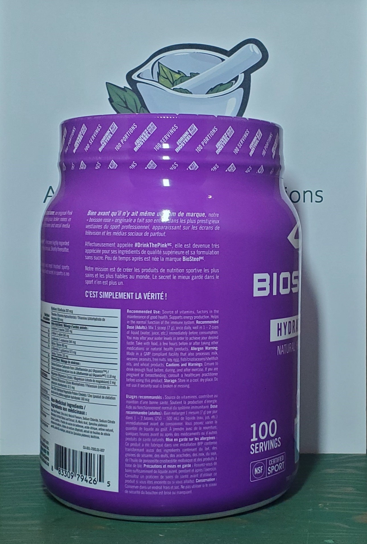 Biosteel Grape Hydration Mix 700g - 100 servings