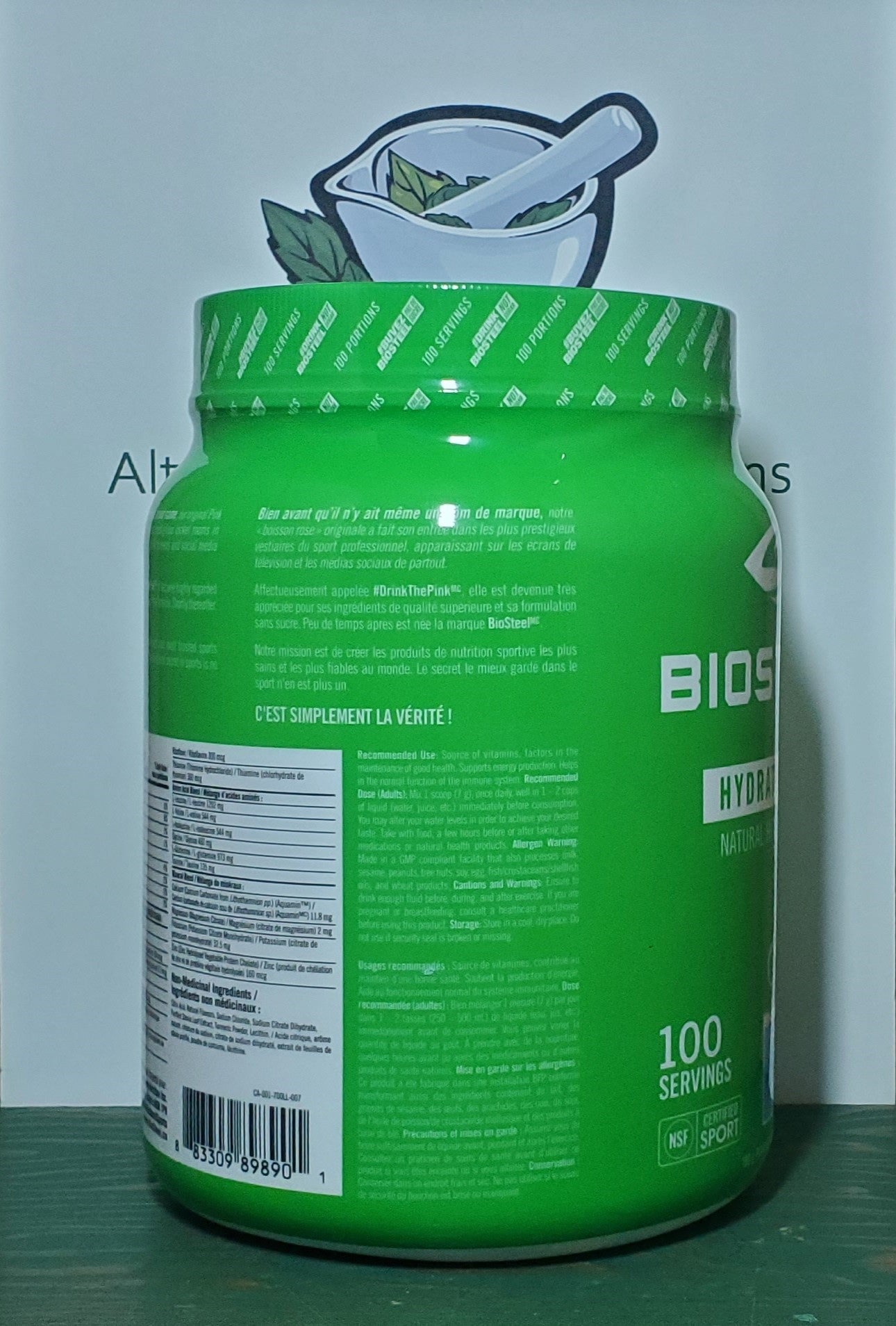 Biosteel Lemon-Lime Hydration Mix 700g - 100 servings