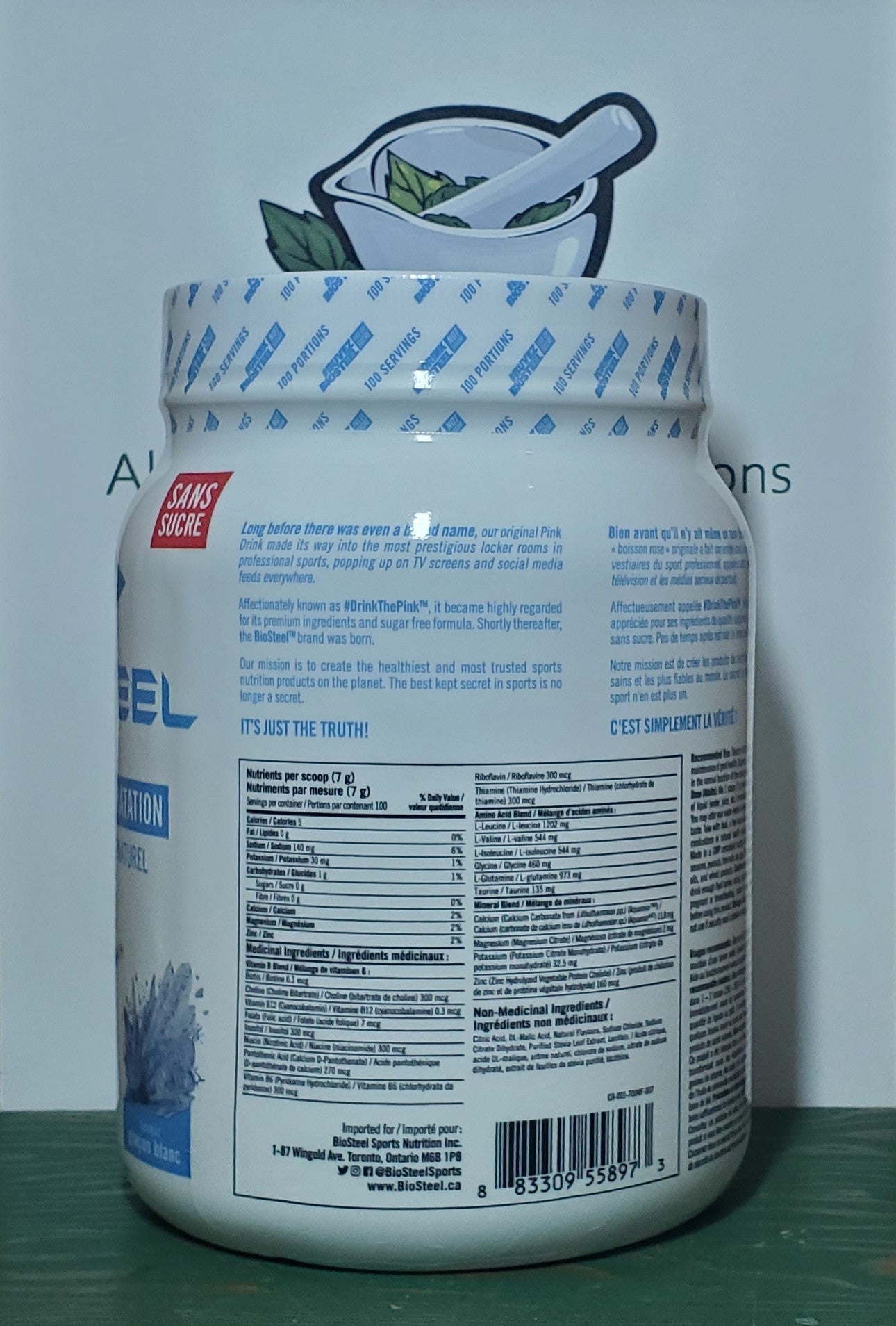 Biosteel White Freeze Hydration Mix 700g - 100 servings