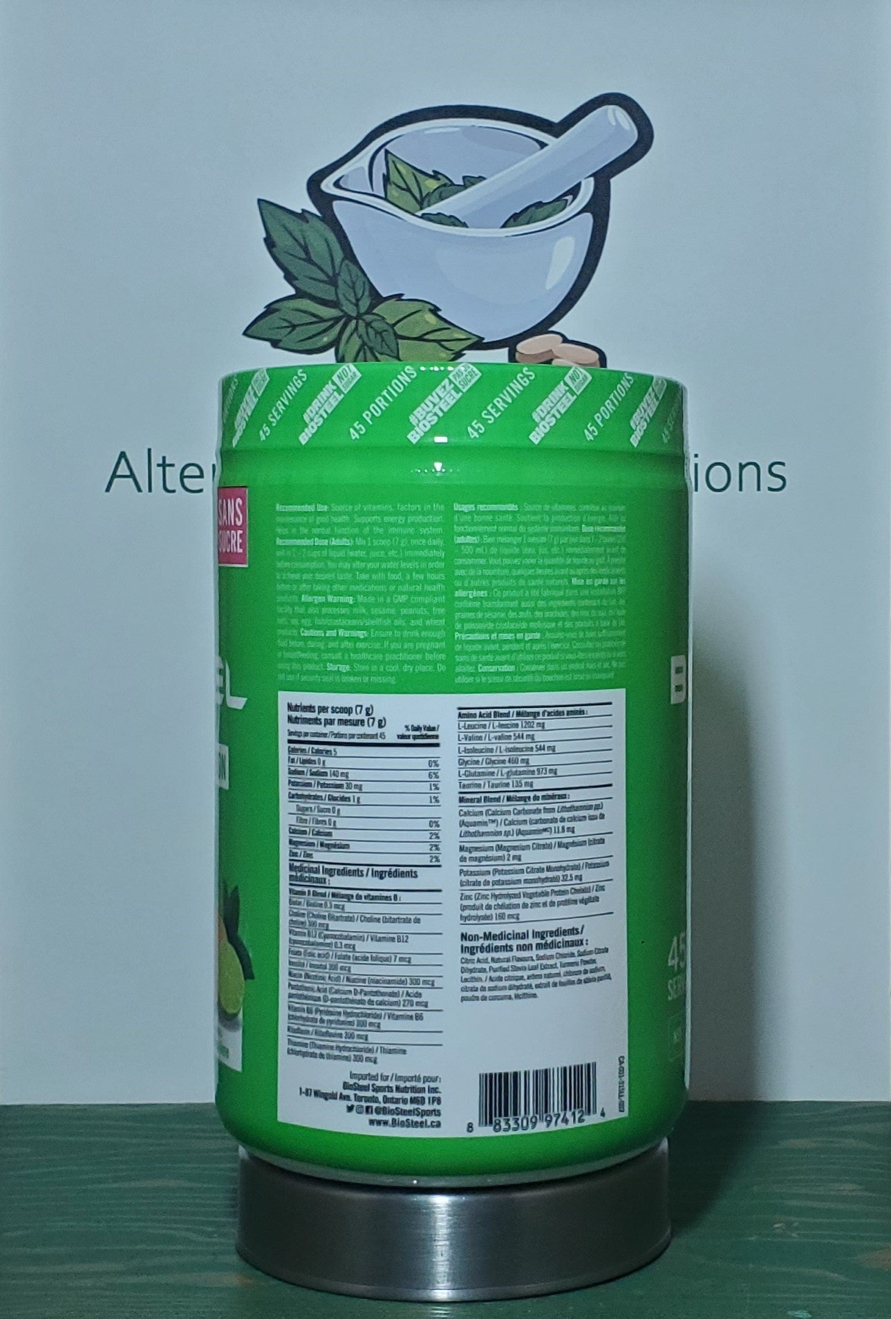 Biosteel Lemon-Lime Hydration Mix 315g - 45 servings