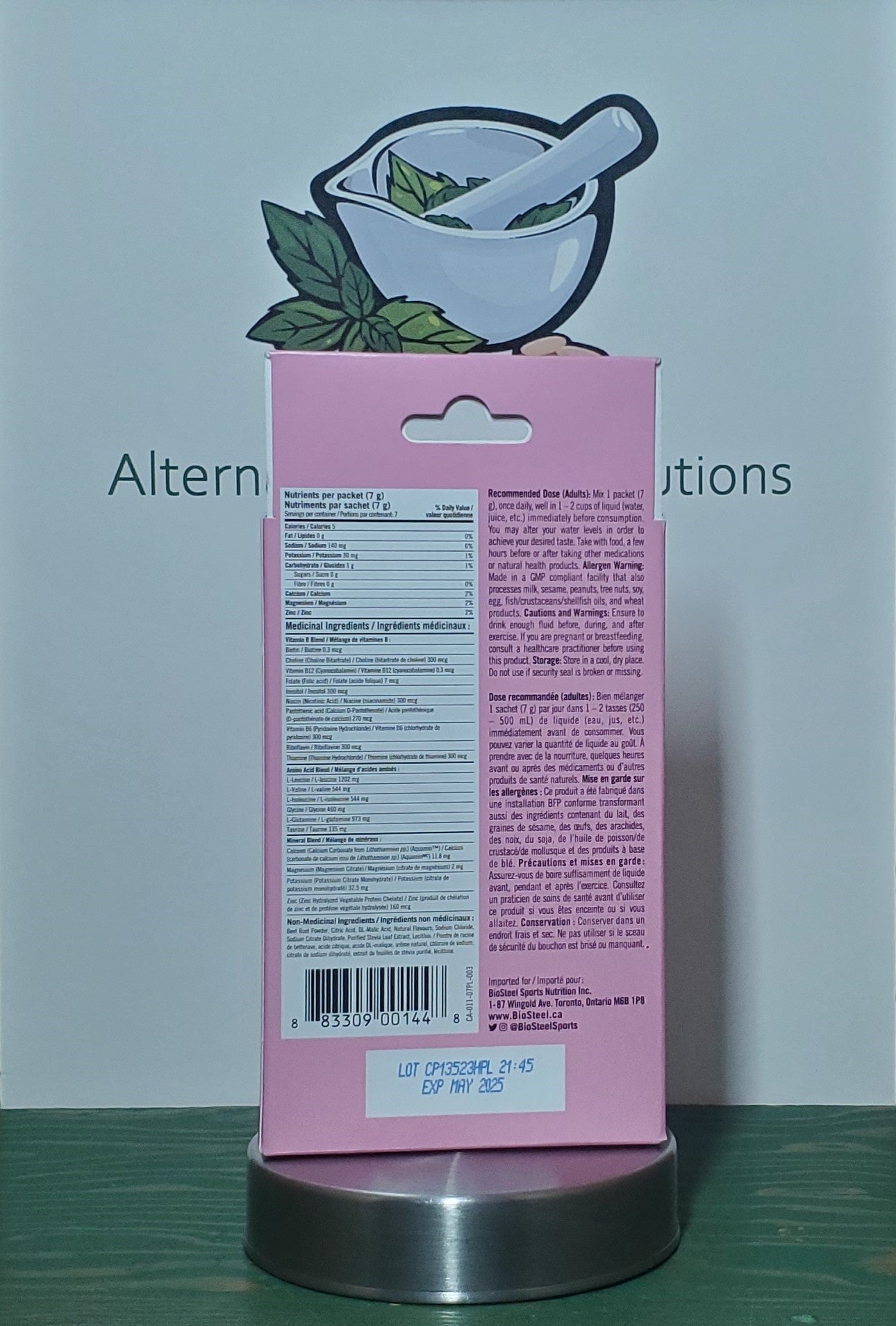 Biosteel Pink Lemonade Hydration Mix 7 packets