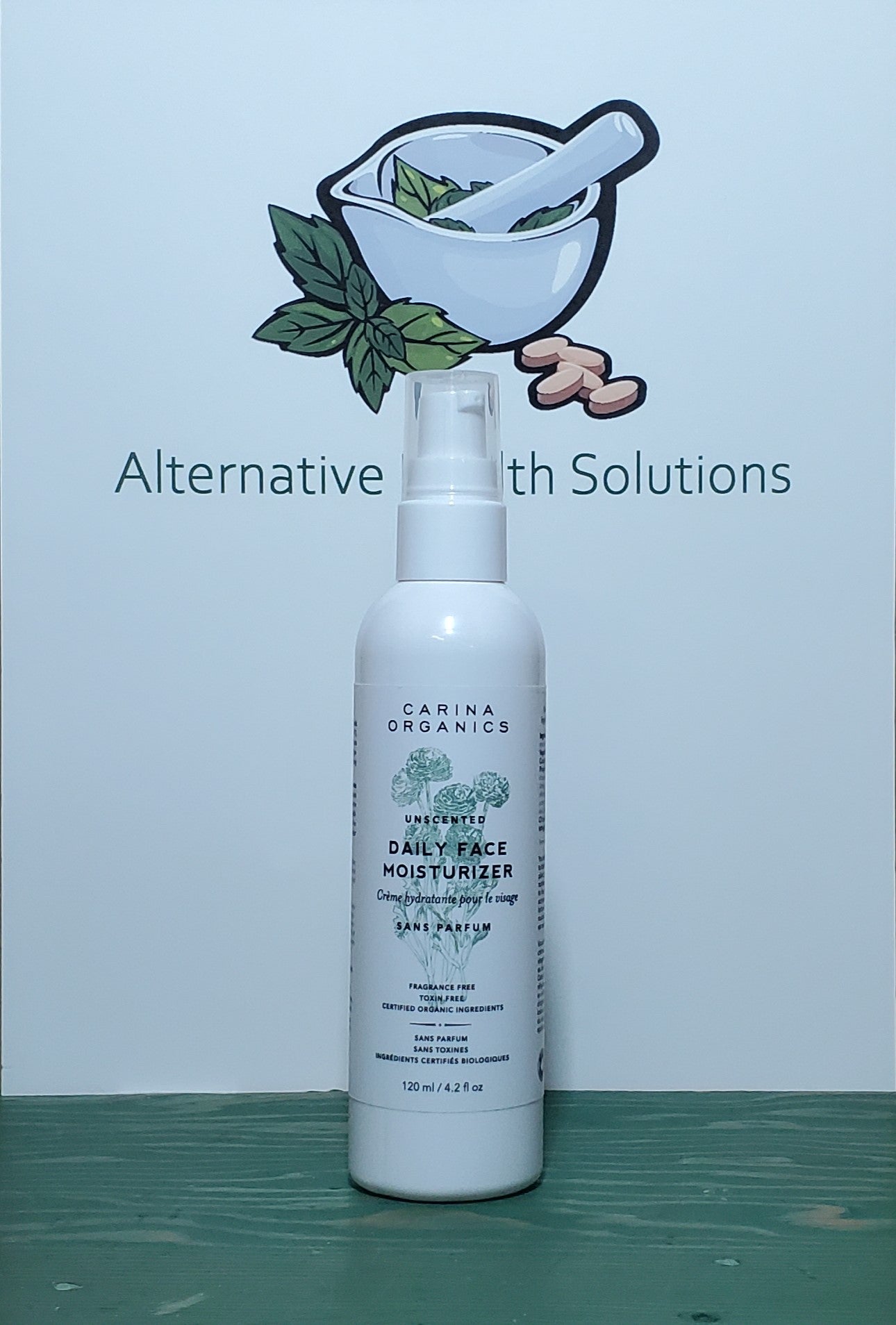 Carina Organics Unscented Daily Face Moisturizer 120ml