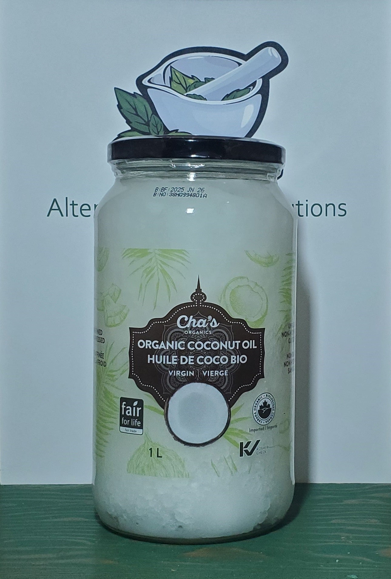 Cha's Organics Organic Virgin Coconut Oil 1L
