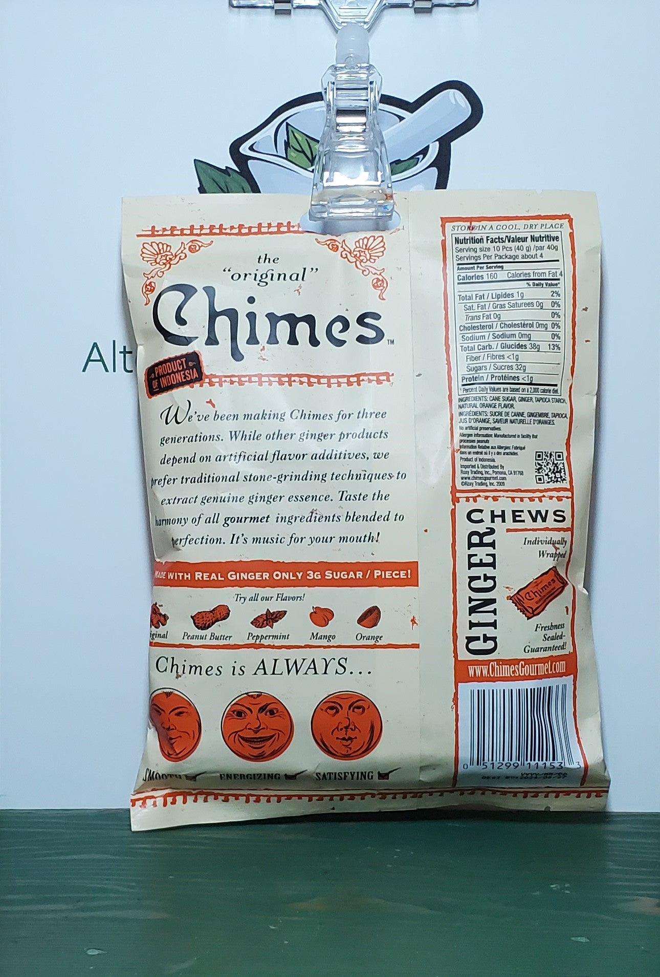 Chimes Orange Ginger Chews 142g