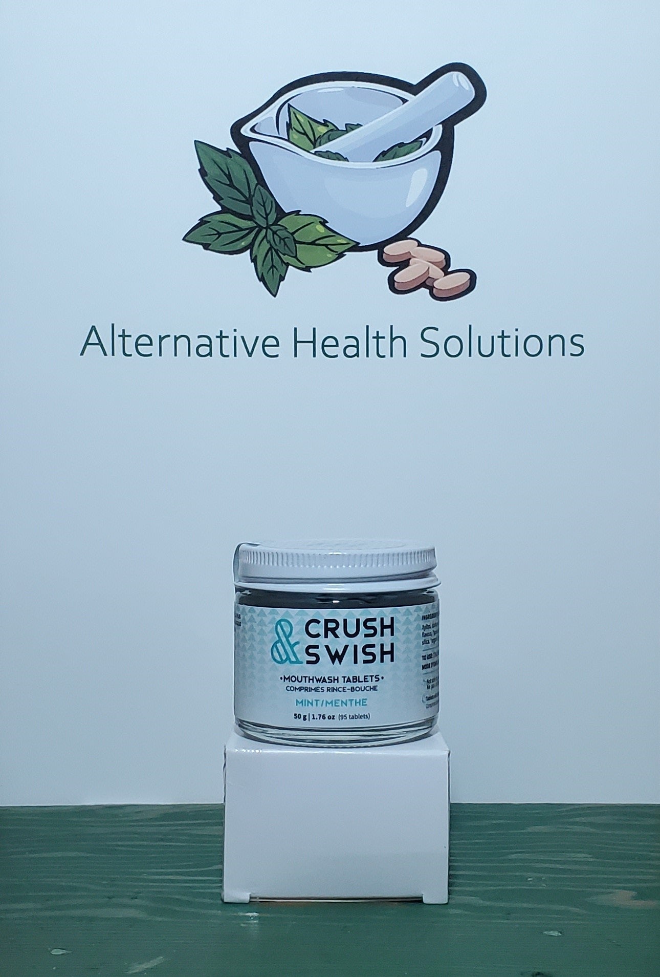 Nelson Naturals Crush & Swish Mint Mouthwash Tablets 50g