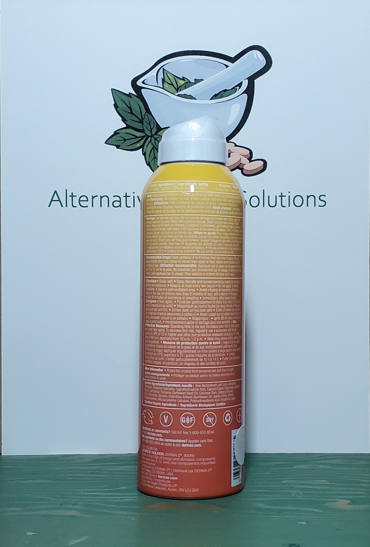 Derma E Ultra Sheer Mineral Sunscreen Mist spf30 177ml