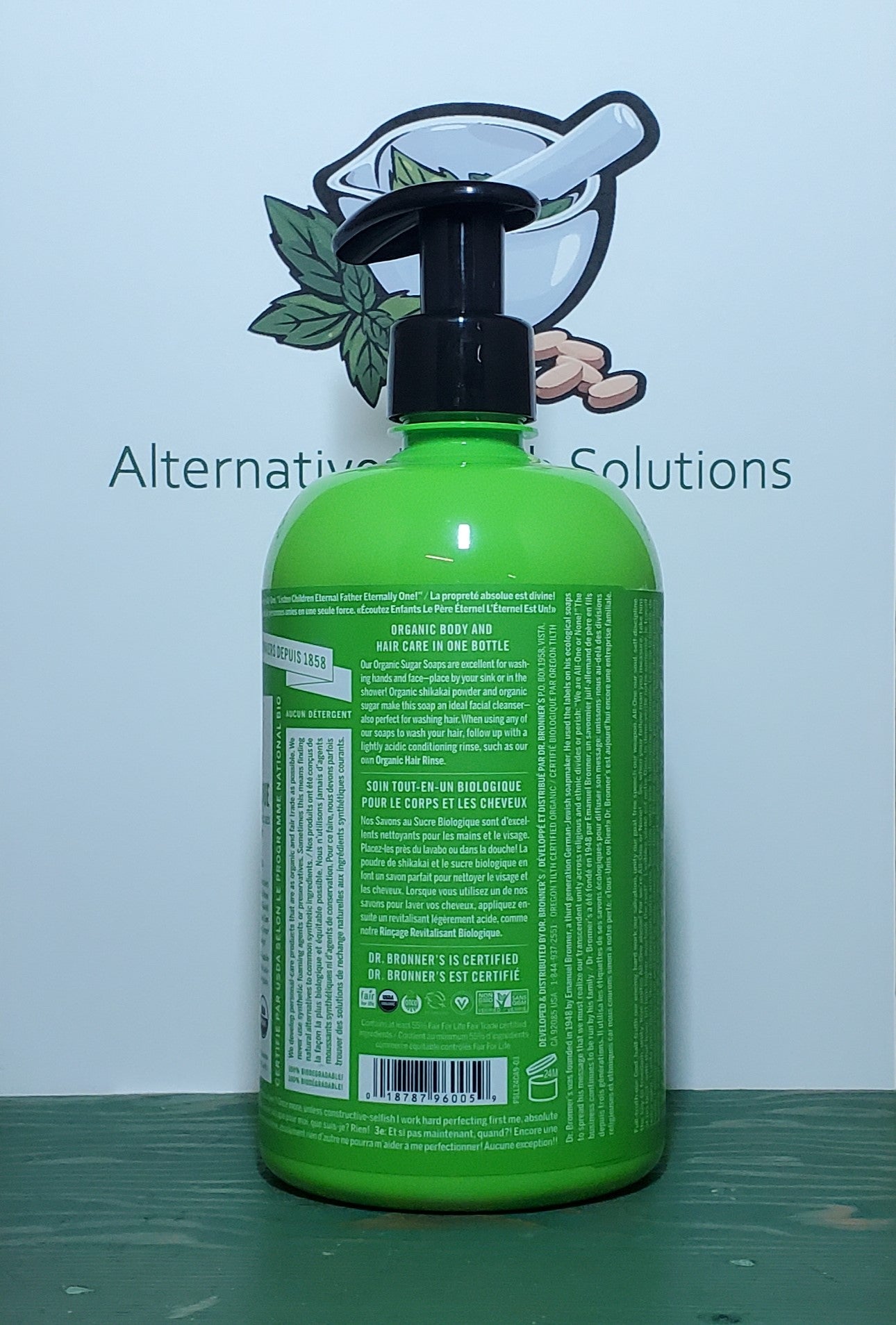 Dr. Bronner's 4-in-1 Lemongrass Lime Organic Sugar Soap 710ml