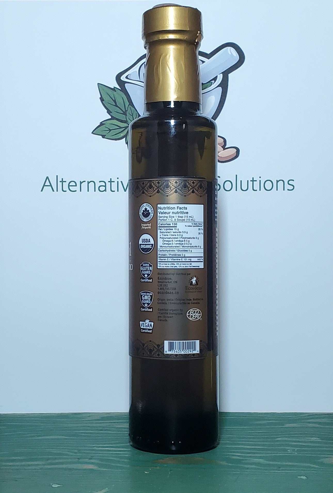 Ecoideas Organic Rice Bran Oil 250ml