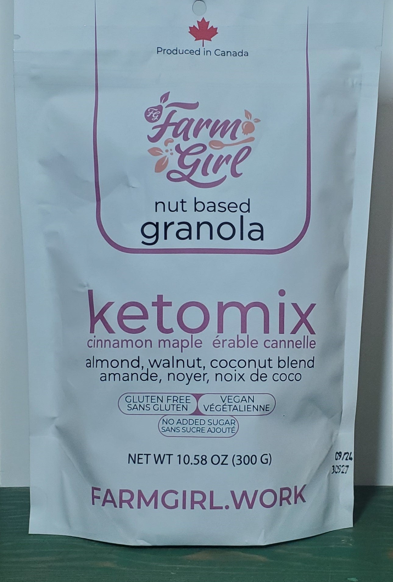 Farm Girl Nut Based Ketomix Cinnamon Maple Granola 300g