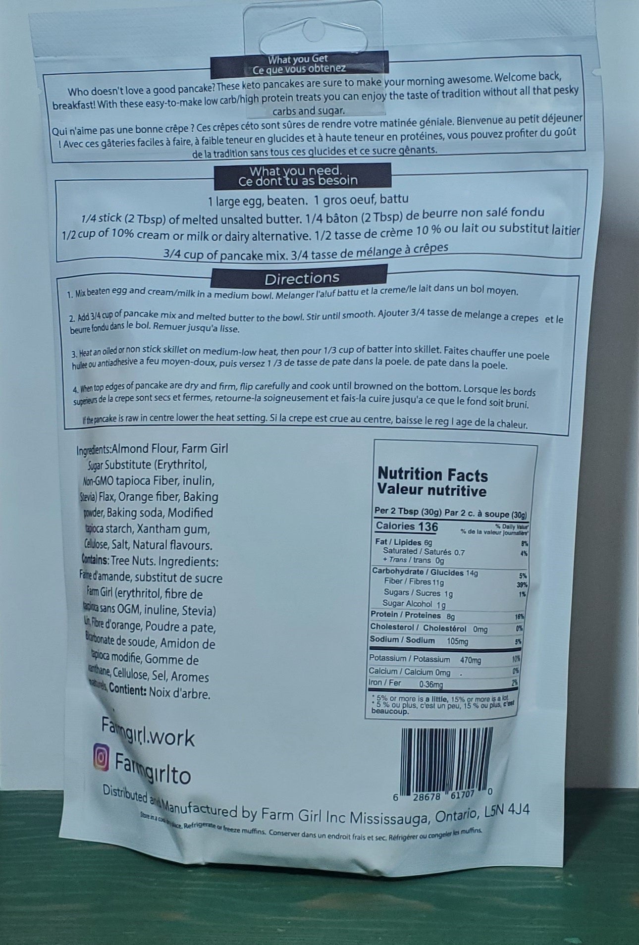 Farm Girl Keto Vanilla Pancake & Waffle Mix 300g