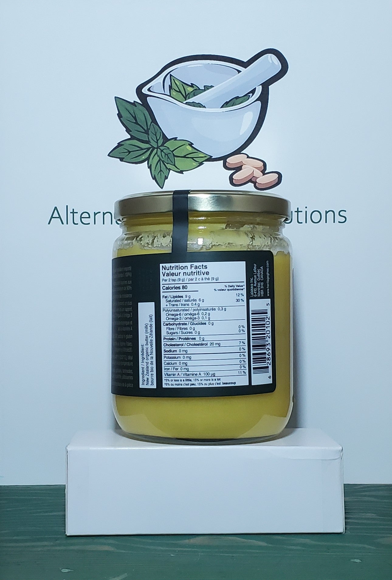 Heritage Ghee Organic Grass Fed Clarified Butter 400g