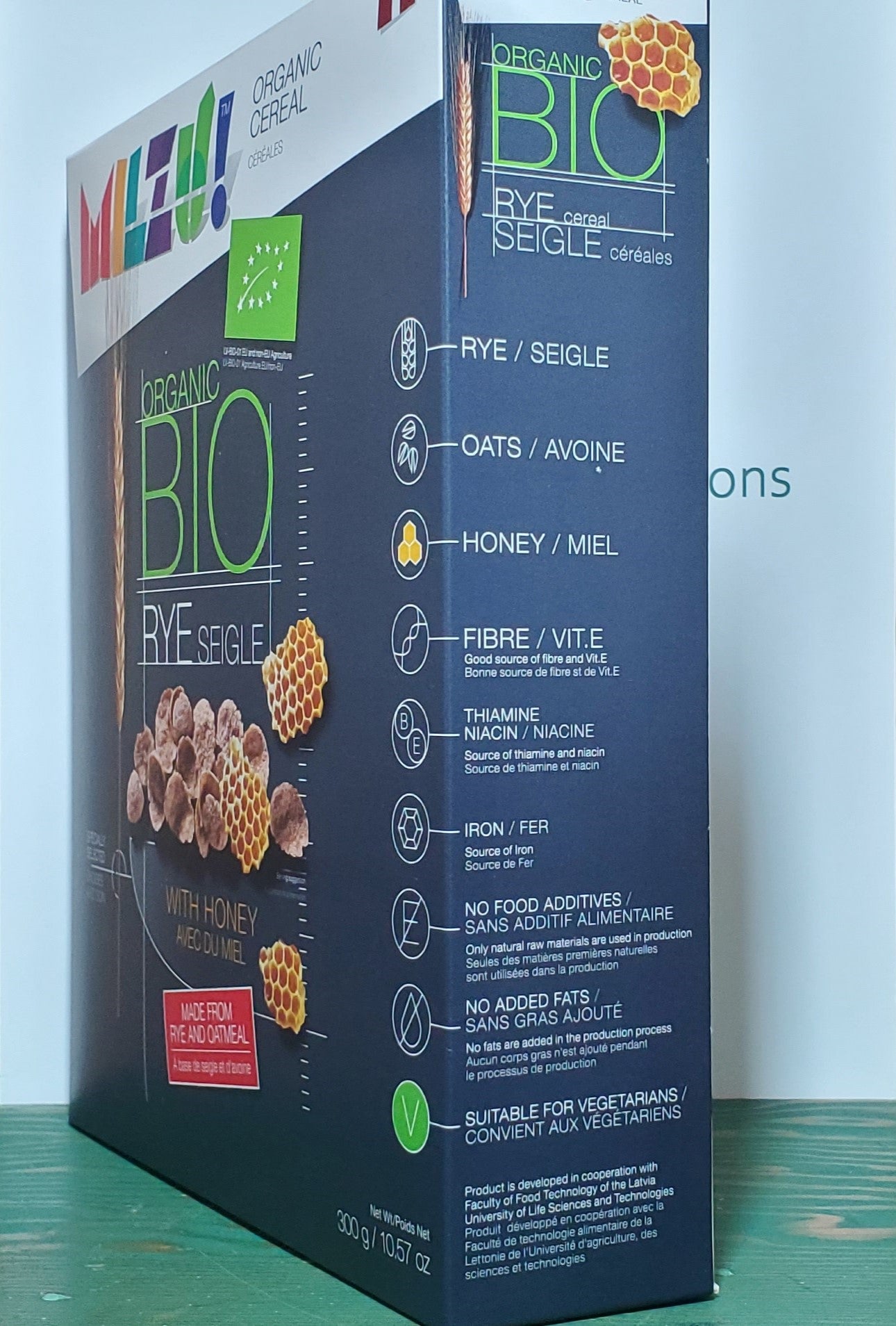 Milzu Organic Bio Honey Rye Cereal 300g