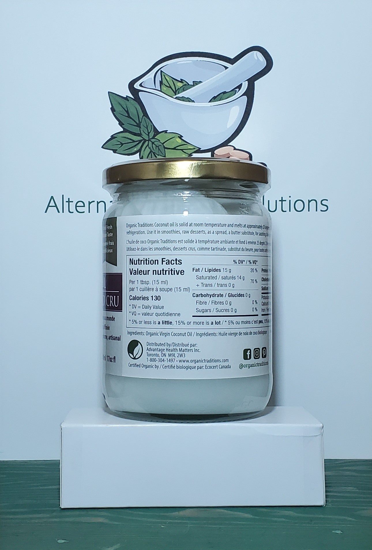 Organic Traditions Raw Coconut Oil 500ml