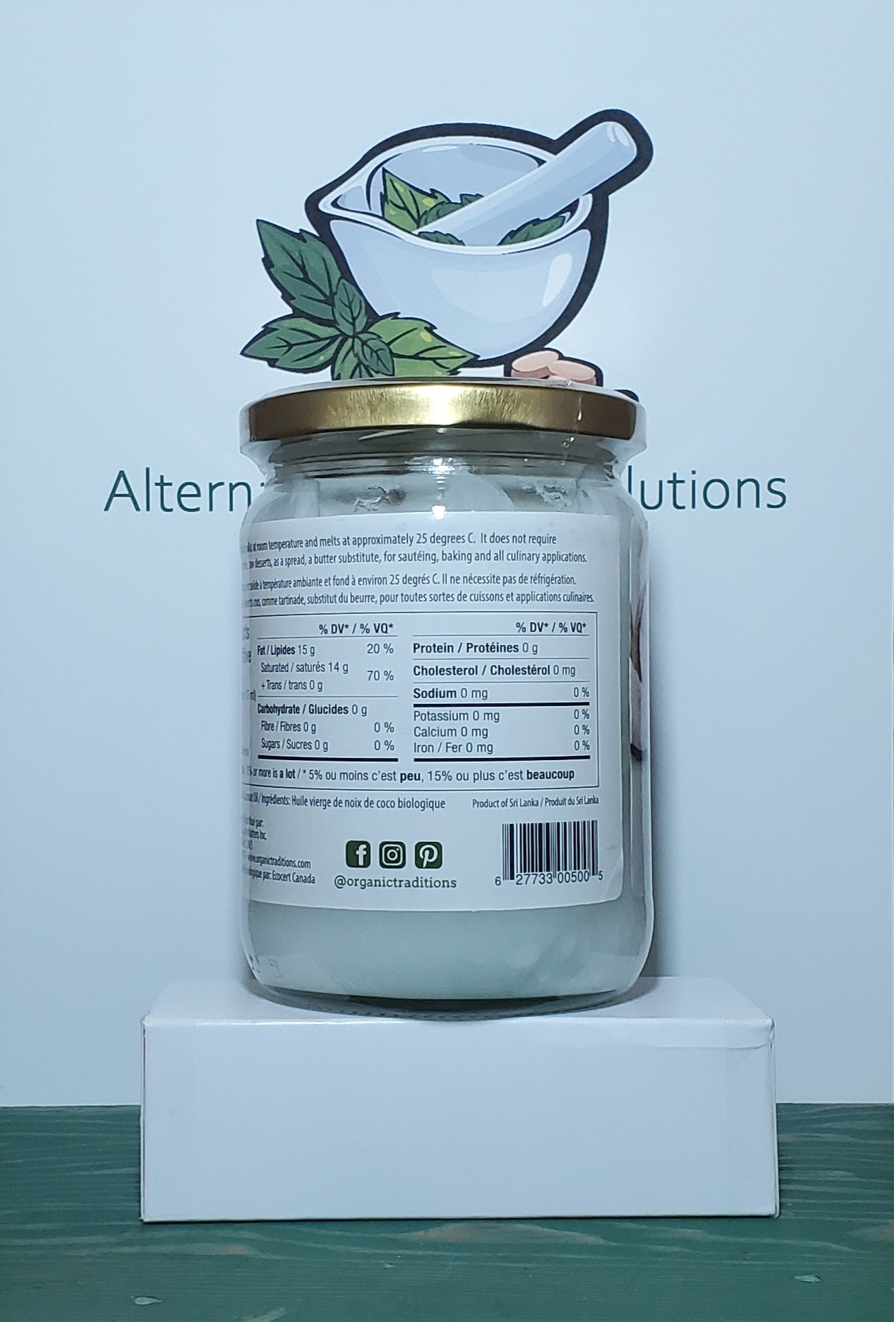Organic Traditions Raw Coconut Oil 500ml