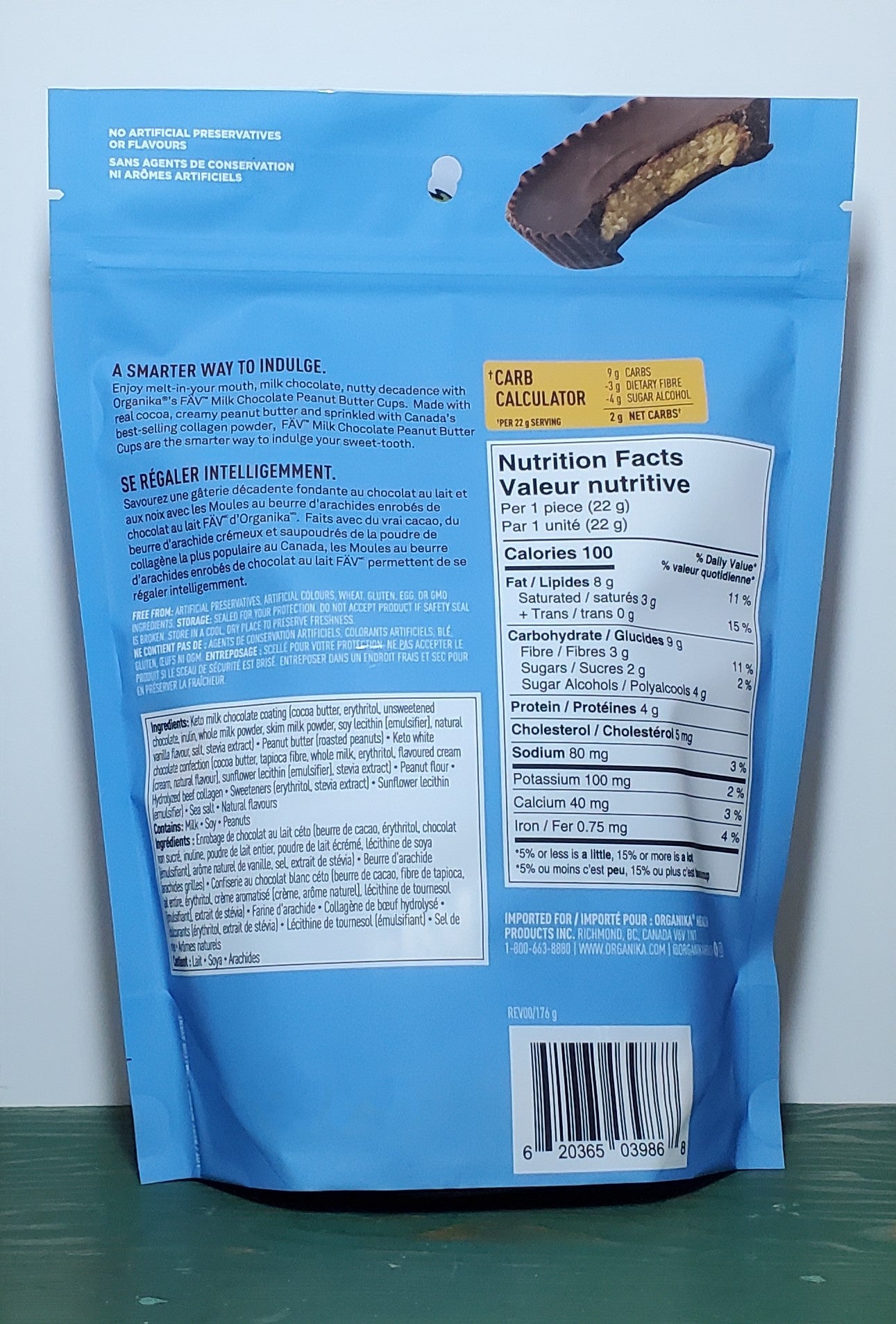 Organika FAV Milk Chocolate Peanut Butter Cups