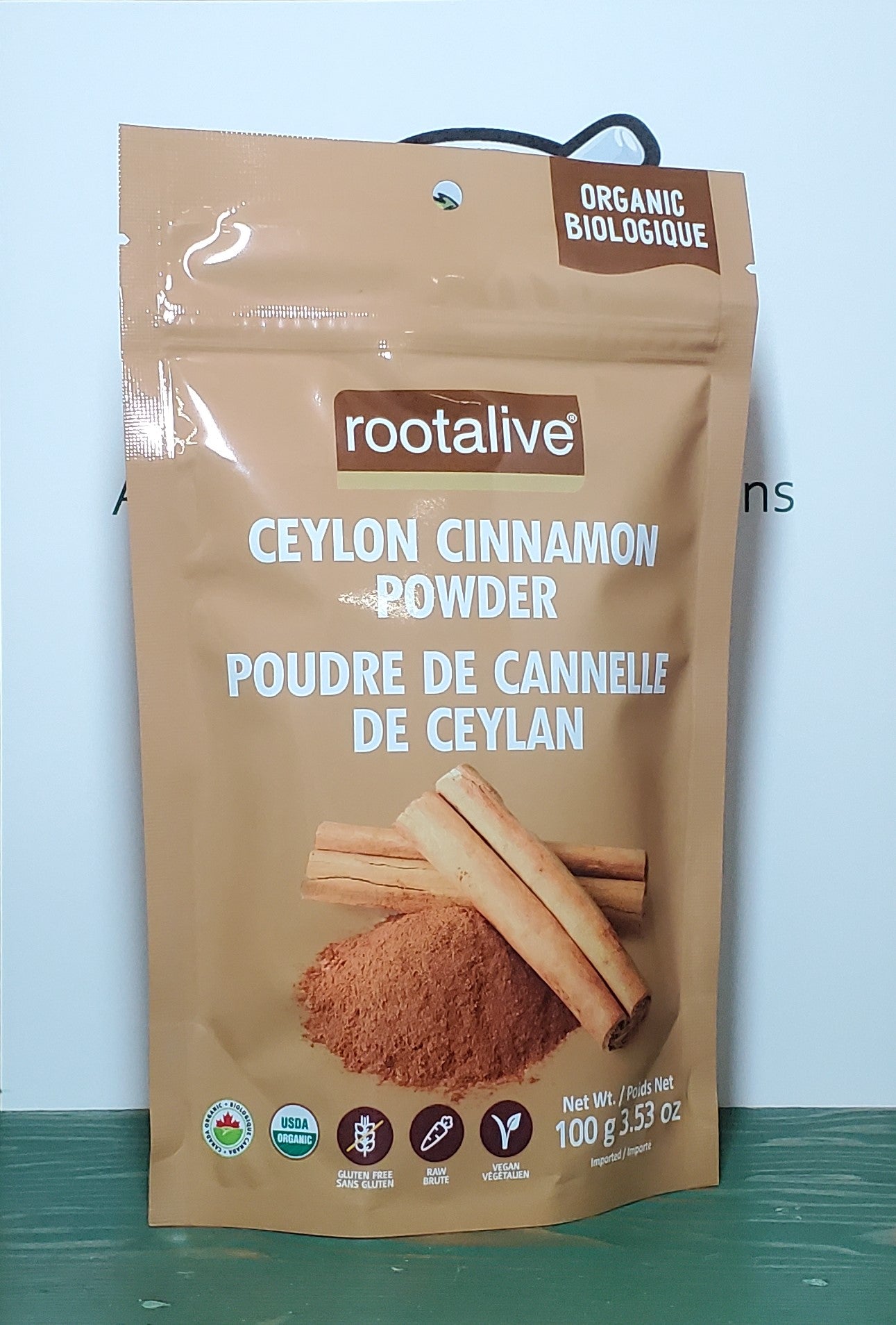 Rootalive Organic Ceylon Cinnamon Powder 100g