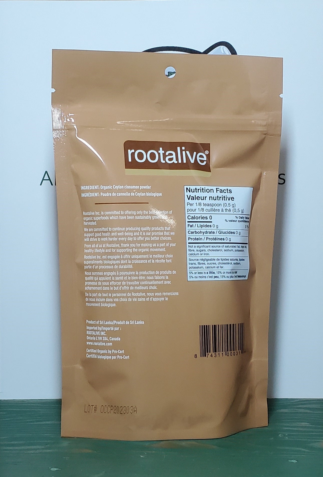 Rootalive Organic Ceylon Cinnamon Powder 100g