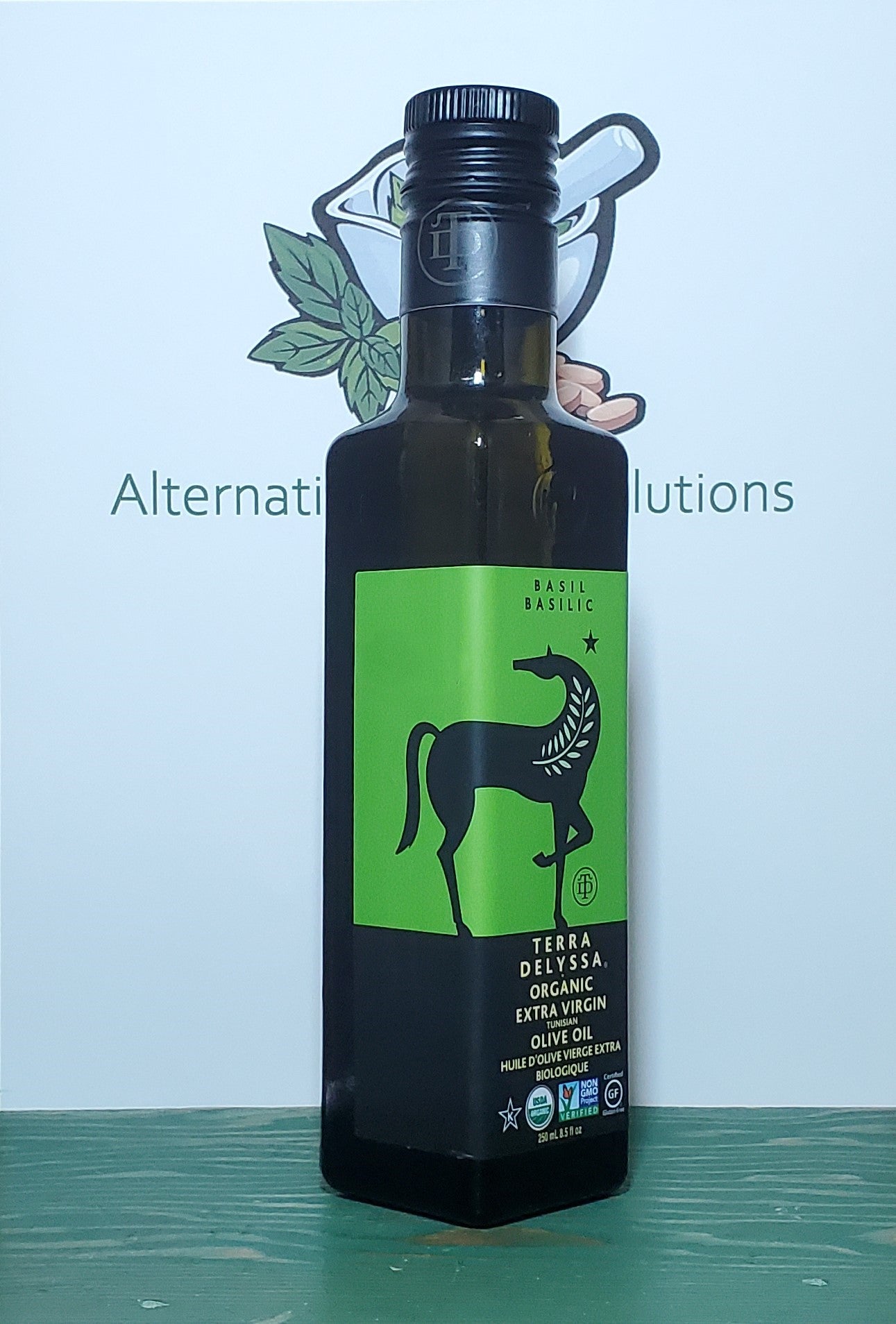 Terra Delyssa Organic Basil Extra Virgin Olive Oil 250ml