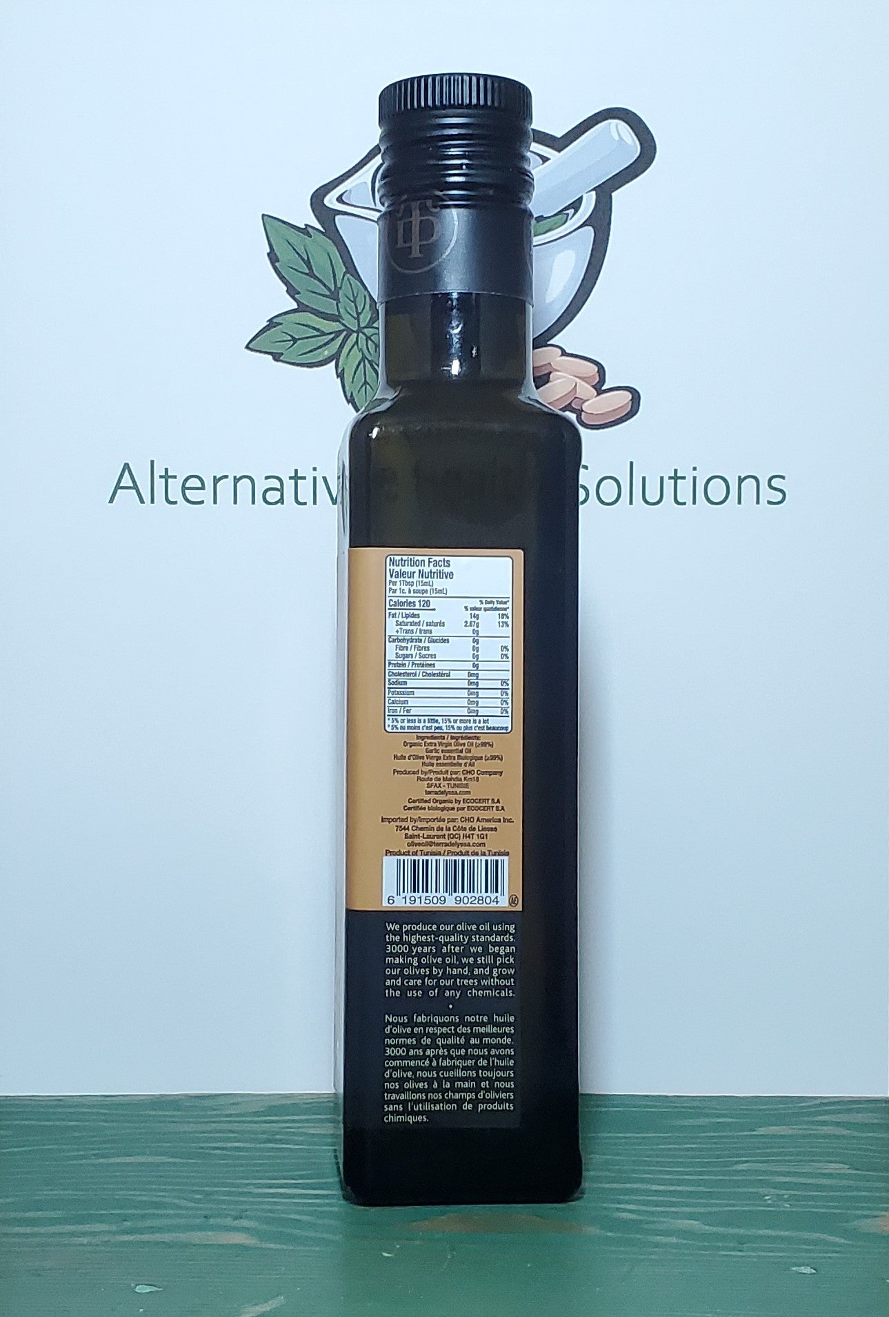 Terra Delyssa Organic Garlic Extra Virgin Olive Oil 250ml