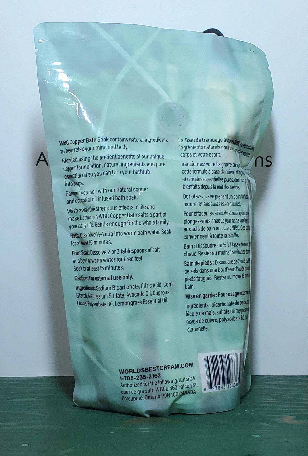 WBC Copper Lemongrass Bath Soak 650g