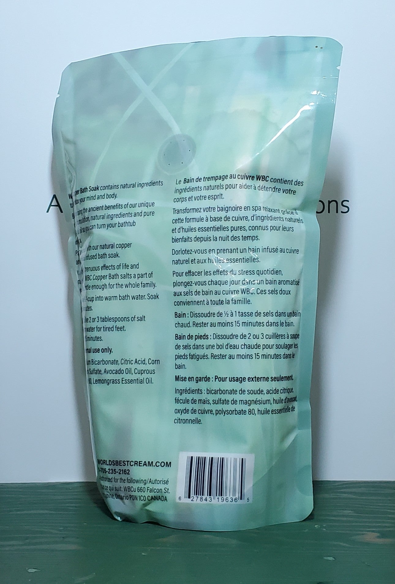 WBC Copper Lemongrass Bath Soak 650g