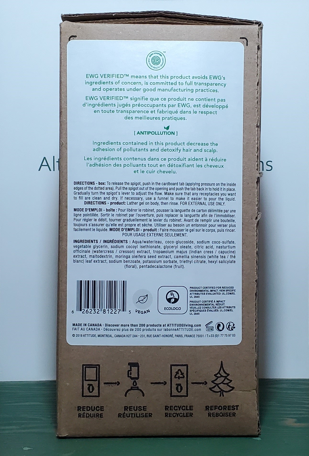 Attitude Soothing White Tea Leaves Shower Gel Eco Refill 2L