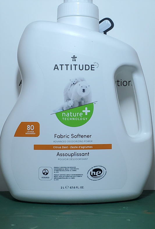 Attitude Citrus Zest Fabric Softener 2L. 80 loads