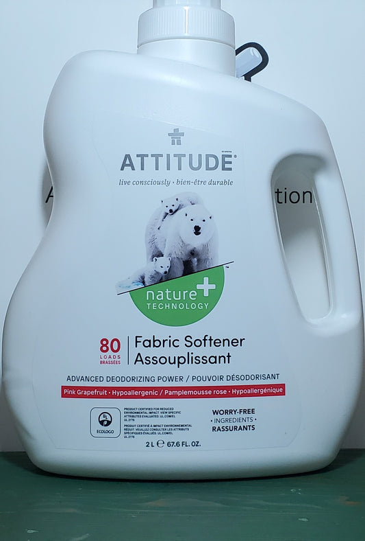 Attitude Pink Grapefruit Fabric Softener 2L. 80 loads