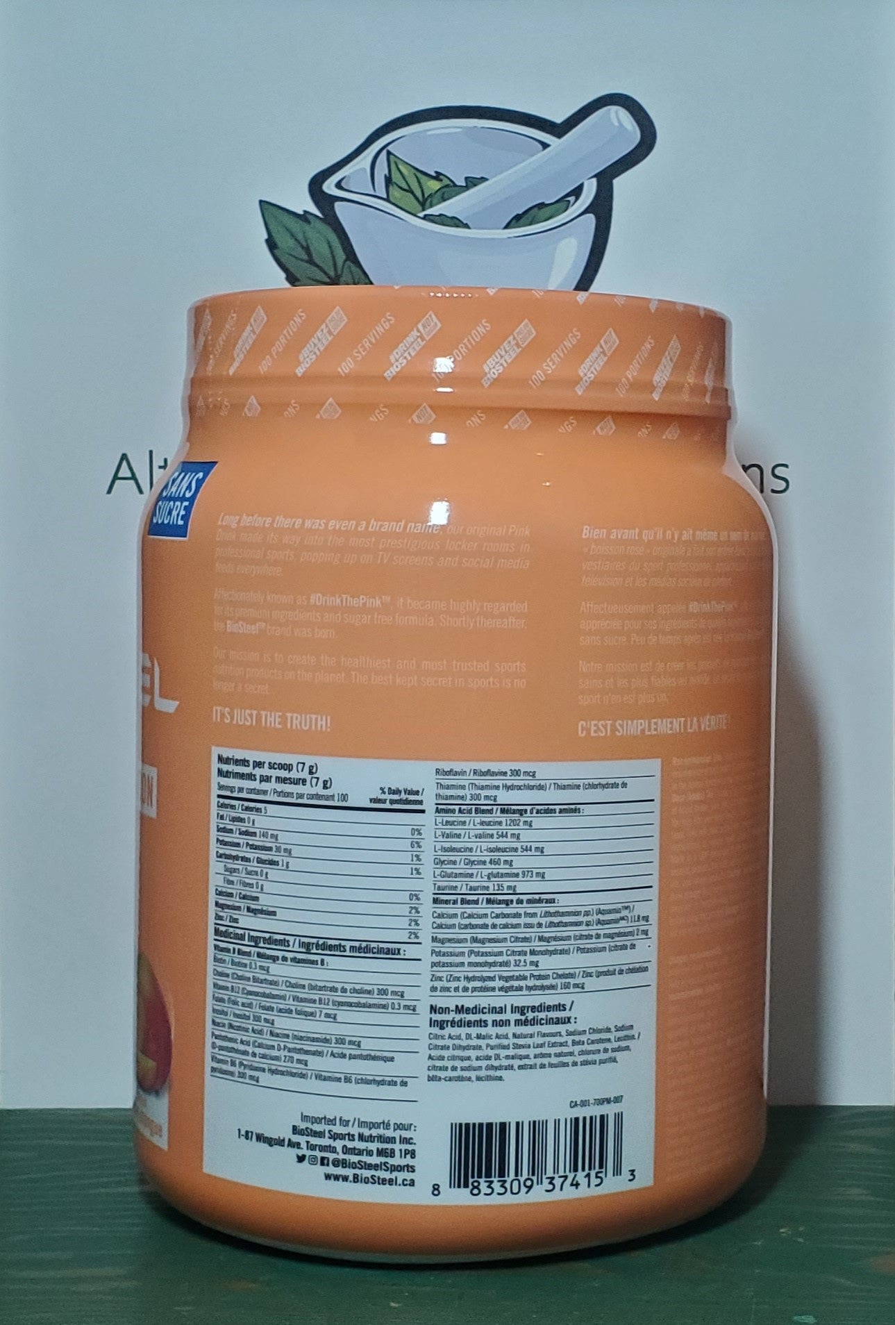 Biosteel Peach Mango Hydration Mix 700g - 100 servings