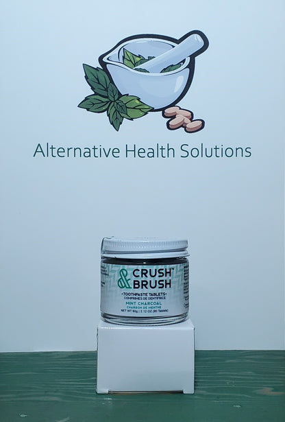 Nelson Naturals Crush & Brush Mint Charcoal Toothpaste Tablets 60g