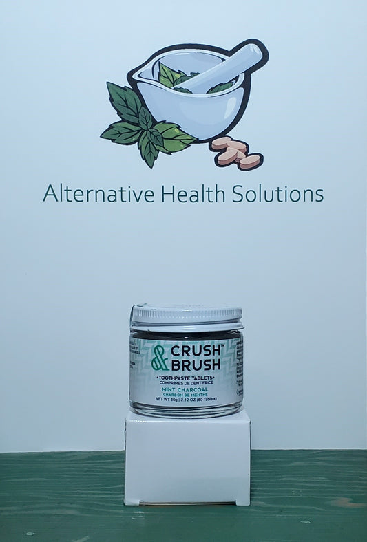 Nelson Naturals Crush & Brush Mint Charcoal Toothpaste Tablets 60g