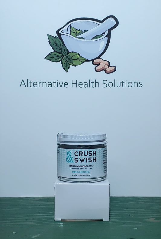 Nelson Naturals Crush & Swish Mint Mouthwash Tablets 50g