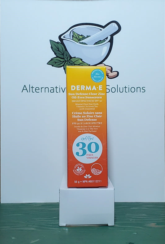 Derma E Sun Defense Clear Zinc Oil-Free Face Sunscreen spf30 56g