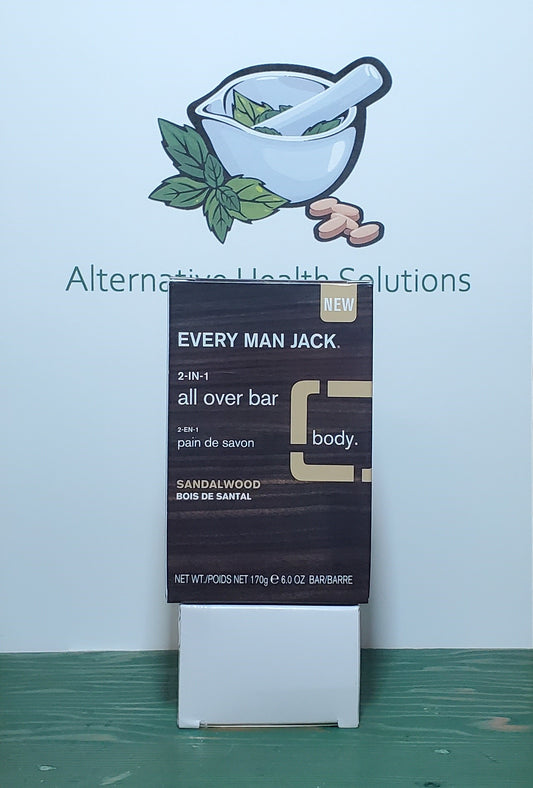 Every Man Jack 2-in-1 All Over Bar Sandalwood 170g