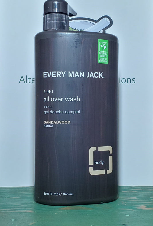 Every Man Jack 3-in-1 All Over Wash Sandalwood 945ml