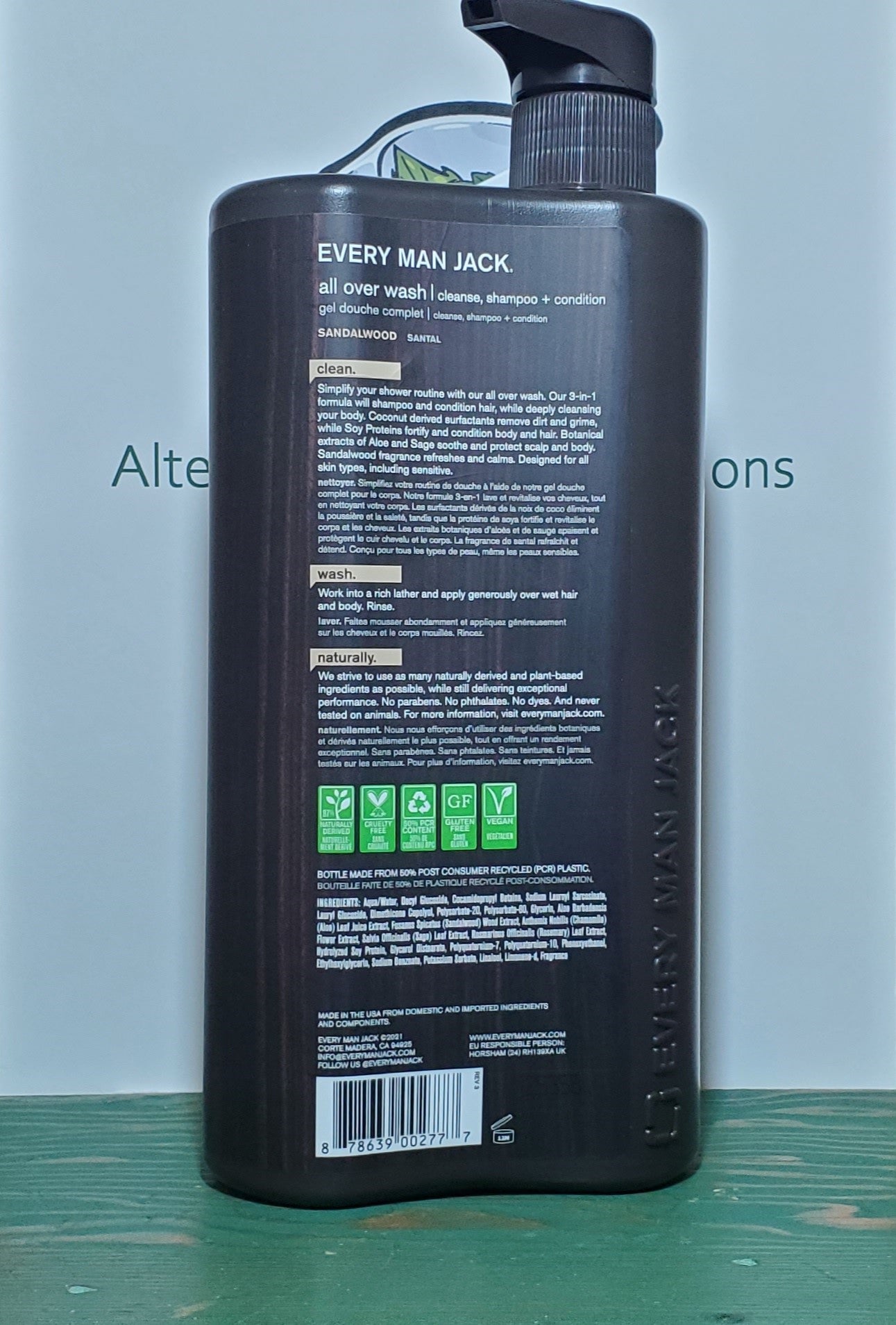 Every Man Jack 3-in-1 All Over Wash Sandalwood 945ml