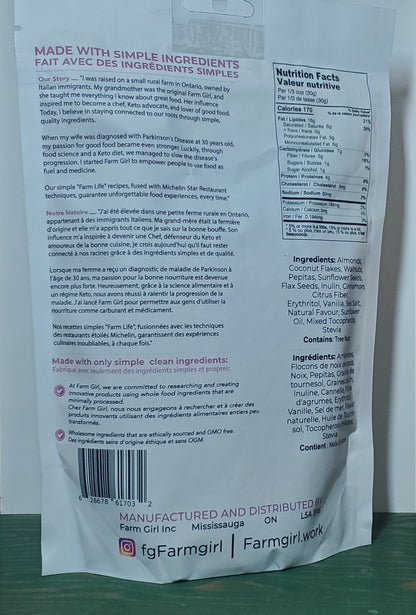 Farm Girl Nut Based Ketomix Cinnamon Maple Granola 300g
