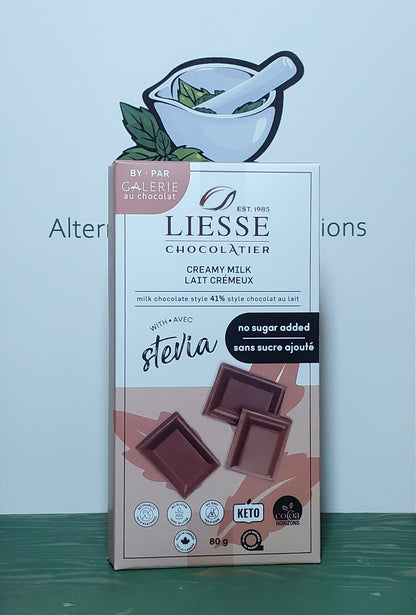 Galerie Au Chocolat Liesse Chocolatier Sugar Free Creamy Milk Chocolate Bar 80g