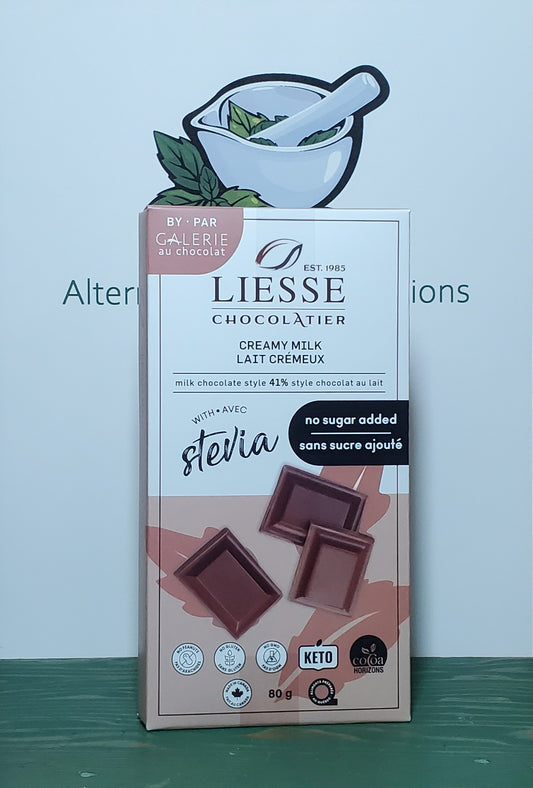 Galerie Au Chocolat Liesse Chocolatier Sugar Free Creamy Milk Chocolate Bar 80g