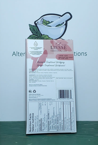 Galerie Au Chocolat Liesse Chocolatier Sugar Free Creamy Milk Chocolate Bar 80g