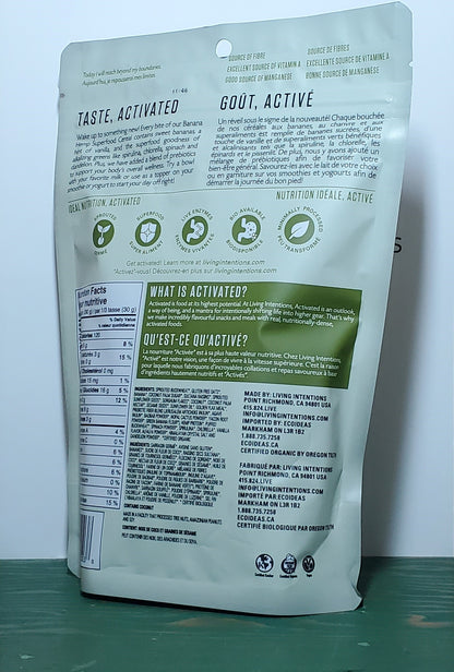 Living Intentions Activated Organic Banana Hemp Cereal 255g