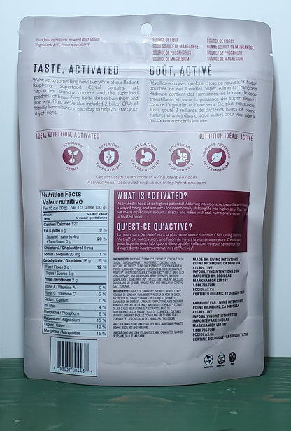Living Intentions Activated Organic Radiant Raspberry Cereal 255g