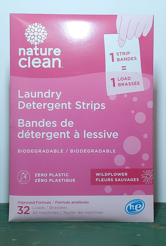 Nature Clean Laundry Detergent Strips Wildflower 32 loads