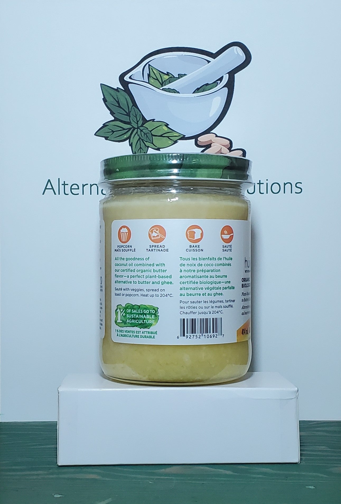 Nutiva Vegan Butter Flavored Coconut Oil 414ml